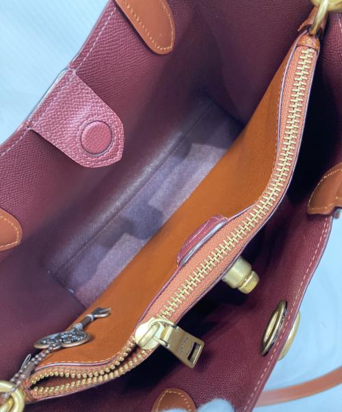 COACH（コーチ）COACH (コーチ) ウィロウ トート バッグ 24・シグネチャー キャンバス２wayバック ブラウンの古着・服飾アイテム