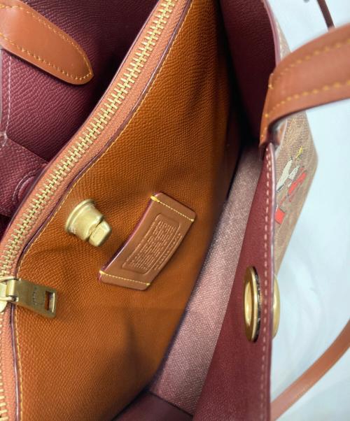 COACH（コーチ）COACH (コーチ) ウィロウ トート バッグ 24・シグネチャー キャンバス２wayバック ブラウンの古着・服飾アイテム