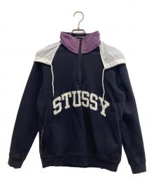 stussy（ステューシー）の古着「ハーフジップスウェット」｜ネイビー