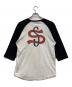 stussy (ステューシー) 00s ラグランカットソー ホワイト×ブラック サイズ:M：5000円