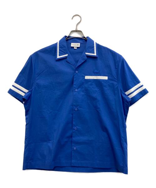 LACOSTE（ラコステ）LACOSTE (ラコステ) バックプリントボーリングシャツ ブルー サイズ:Mの古着・服飾アイテム