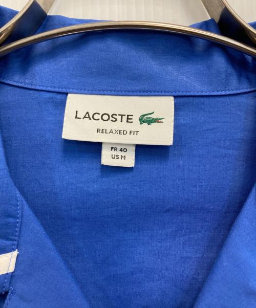 LACOSTE（ラコステ）LACOSTE (ラコステ) バックプリントボーリングシャツ ブルー サイズ:Mの古着・服飾アイテム