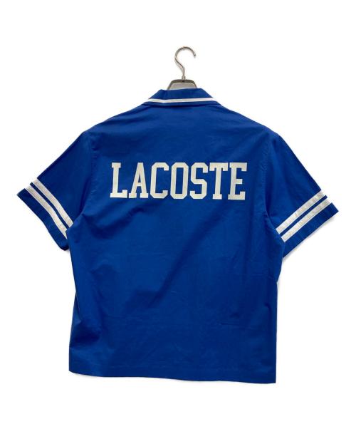 LACOSTE（ラコステ）LACOSTE (ラコステ) バックプリントボーリングシャツ ブルー サイズ:Mの古着・服飾アイテム