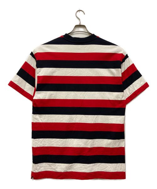 LACOSTE（ラコステ）LACOSTE (ラコステ) ボーダーTシャツ ホワイト×ネイビー サイズ:Lの古着・服飾アイテム