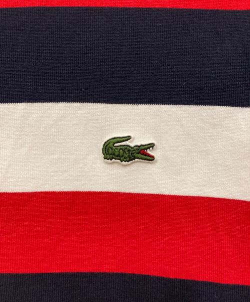 LACOSTE（ラコステ）LACOSTE (ラコステ) ボーダーTシャツ ホワイト×ネイビー サイズ:Lの古着・服飾アイテム