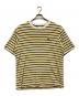 LACOSTE（ラコステ）の古着「ハイゲージパイル地ボーダーTシャツ」｜グリーン×イエロー