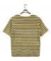 LACOSTE (ラコステ) ハイゲージパイル地ボーダーTシャツ グリーン×イエロー サイズ:L：6000円