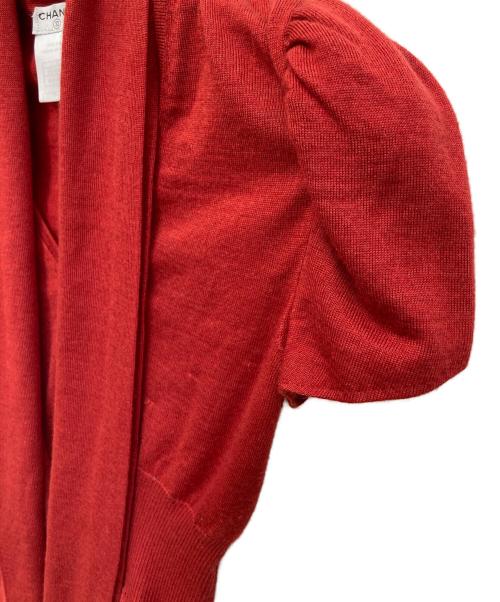 CHANEL（シャネル）CHANEL (シャネル) カシミヤシルク S/S ボウタイニット レッド サイズ:34の古着・服飾アイテム