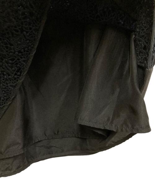 LOUIS VUITTON（ルイ ヴィトン）LOUIS VUITTON (ルイ ヴィトン) モノグラムレースミニスカート ネイビー×ブラック サイズ:34の古着・服飾アイテム