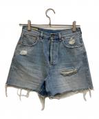 GUCCIグッチ）の古着「Eco Washed Organic Denim Shorts/ダメージ加工デニムショーツ」｜インディゴ