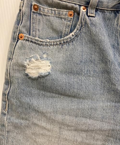 GUCCI（グッチ）GUCCI (グッチ) Eco Washed Organic Denim Shorts/ダメージ加工デニムショーツ インディゴ サイズ:W25の古着・服飾アイテム