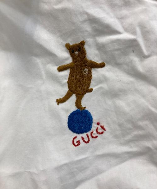GUCCI（グッチ）GUCCI (グッチ) ベアーエンブロイダリーシャツ ホワイト サイズ:36の古着・服飾アイテム