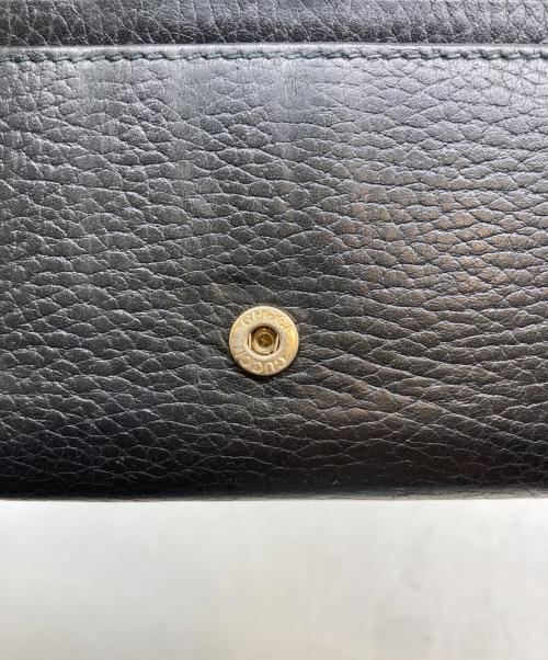 GUCCI（グッチ）GUCCI (グッチ) ラウンド長財布 ブラックの古着・服飾アイテム