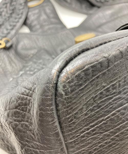 COBRA（コブラ）COBRA (コブラ) フリンジレザーハンドバッグ ブラックの古着・服飾アイテム
