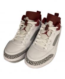 NIKE（ナイキ）の古着「JORDAN SPIZIKE LOW WHITE/TEAM RED-WOLF GREY-ANTHRACITE（ジョーダン スパイジーク ロー ホワイト/チームレッド-ウルフグレー-アンスラサイト）」｜ホワイト×ワインレッド