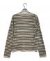 MaxMara (マックスマーラ) ボーダーニットカーディガン ベージュ×ブラック サイズ:S：10000円