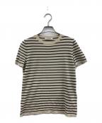 MaxMaraマックスマーラ）の古着「S/S ボーダーニット」｜ベージュ×ブラック