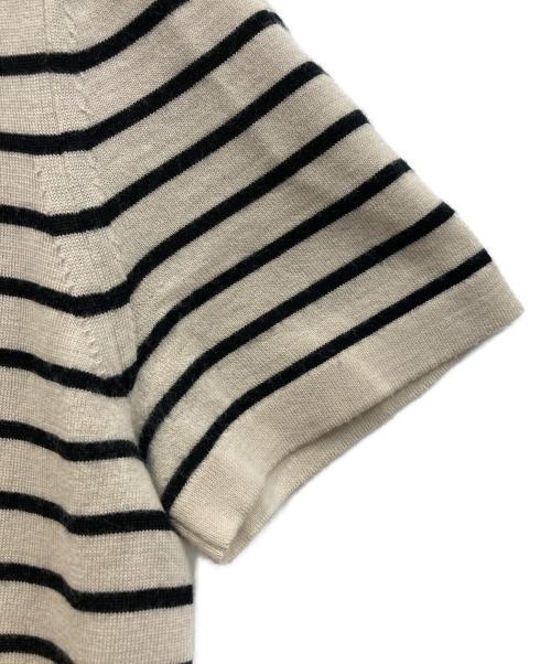 MaxMara（マックスマーラ）MaxMara (マックスマーラ) S/S ボーダーニット ベージュ×ブラック サイズ:Sの古着・服飾アイテム