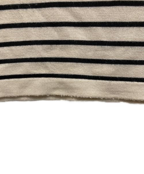 MaxMara（マックスマーラ）MaxMara (マックスマーラ) S/S ボーダーニット ベージュ×ブラック サイズ:Sの古着・服飾アイテム