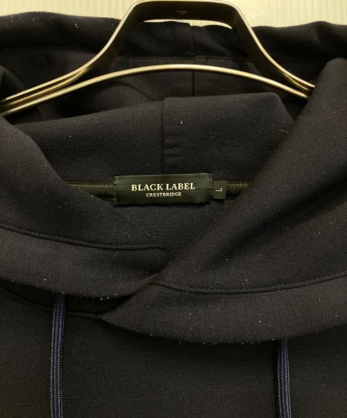 BLACK LABEL CRESTBRIDGE（ブラックレーベル クレストブリッジ）BLACK LABEL CRESTBRIDGE (ブラックレーベル クレストブリッジ) チェック柄レイヤードフーディー ネイビー サイズ:Lの古着・服飾アイテム