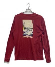 Patagonia（パタゴニア）の古着「【浮世絵】L/Sプリントカットソー」｜レッド
