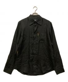 ARMANI JEANS（アルマーニジーンズ）の古着「リネンシャツ」｜ブラック