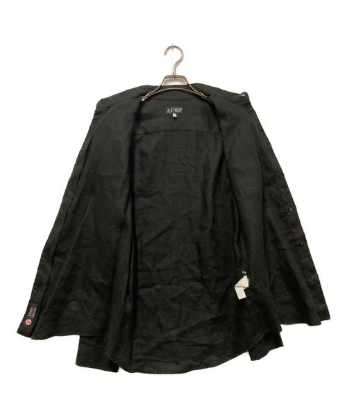 ARMANI JEANS（アルマーニジーンズ）ARMANI JEANS (アルマーニジーンズ) リネンシャツ ブラック サイズ:Sの古着・服飾アイテム