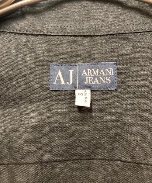 ARMANI JEANS（アルマーニジーンズ）ARMANI JEANS (アルマーニジーンズ) リネンシャツ ブラック サイズ:Sの古着・服飾アイテム