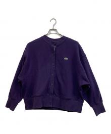 LACOSTE（ラコステ）の古着「スウェットカーディガン」｜パープル