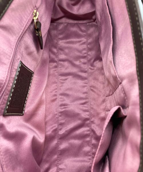 COACH（コーチ）COACH (コーチ) ハンプトン シグネチャーハンドバッグ ブラウンの古着・服飾アイテム