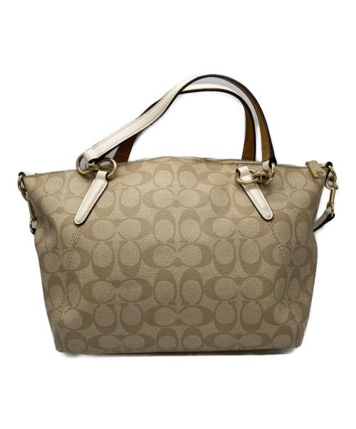 COACH（コーチ）COACH (コーチ) シグネチャー2WAY トートバッグ ベージュの古着・服飾アイテム