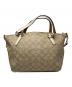 COACH (コーチ) シグネチャー2WAY トートバッグ ベージュ：8000円
