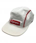 SUPREMEシュプリーム）の古着「Pique Piping Camp Cap」｜ホワイト×レッド