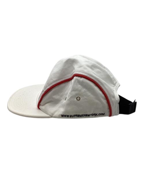 SUPREME（シュプリーム）Supreme (シュプリーム) Pique Piping Camp Cap ホワイト×レッドの古着・服飾アイテム