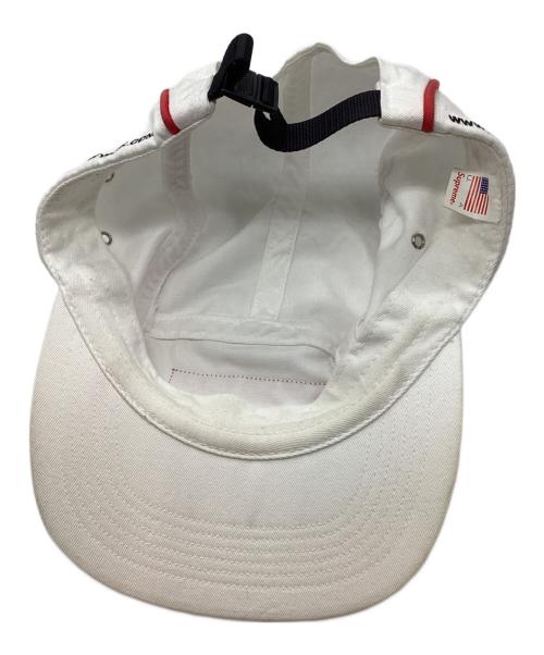 SUPREME（シュプリーム）Supreme (シュプリーム) Pique Piping Camp Cap ホワイト×レッドの古着・服飾アイテム