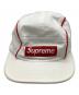 Supreme (シュプリーム) Pique Piping Camp Cap ホワイト×レッド：6000円