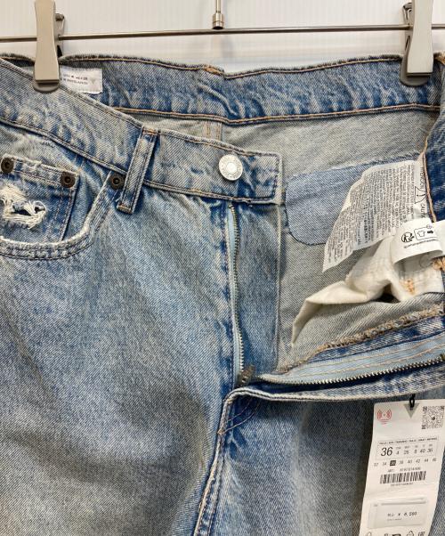 ZARA（ザラ）ZARA (ザラ) TRFバギーデニムパンツ ブルー サイズ:Sの古着・服飾アイテム