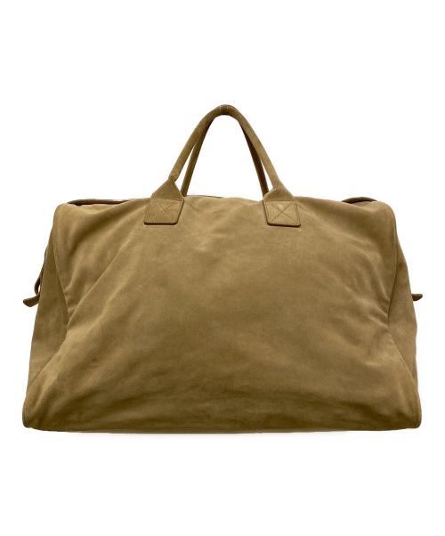 adidas（アディダス）adidas (アディダス) YEEZY  SEASON1 カウレザースエードビッグボストンバッグ ベージュの古着・服飾アイテム
