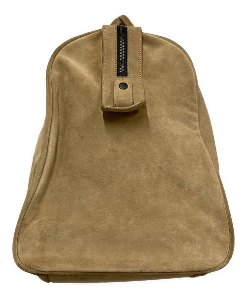 adidas（アディダス）adidas (アディダス) YEEZY  SEASON1 カウレザースエードビッグボストンバッグ ベージュの古着・服飾アイテム