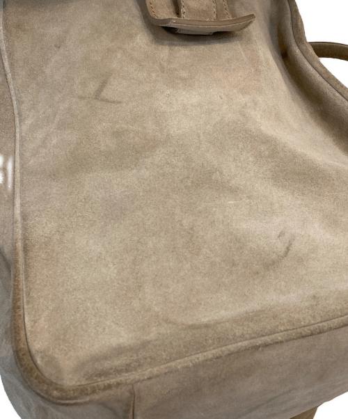 adidas（アディダス）adidas (アディダス) YEEZY  SEASON1 カウレザースエードビッグボストンバッグ ベージュの古着・服飾アイテム
