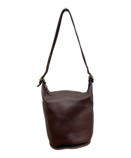 COACH（コーチ）COACH (コーチ) バケツ型グラブタンレザーショルダーバッグ ダークブラウンの古着・服飾アイテム