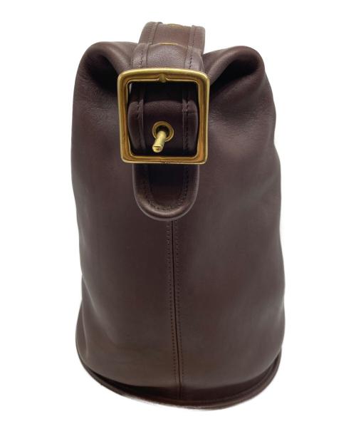 COACH（コーチ）COACH (コーチ) バケツ型グラブタンレザーショルダーバッグ ダークブラウンの古着・服飾アイテム