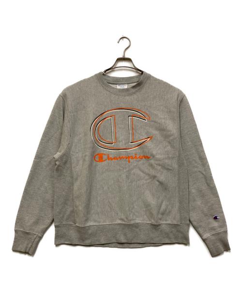 Champion REVERSE WEAVE（チャンピオン リバース ウィーブ）Champion REVERSE WEAVE (チャンピオン リバース ウィーブ) 00sデカロゴリバースウィーブスウェット グレー サイズ:Lの古着・服飾アイテム