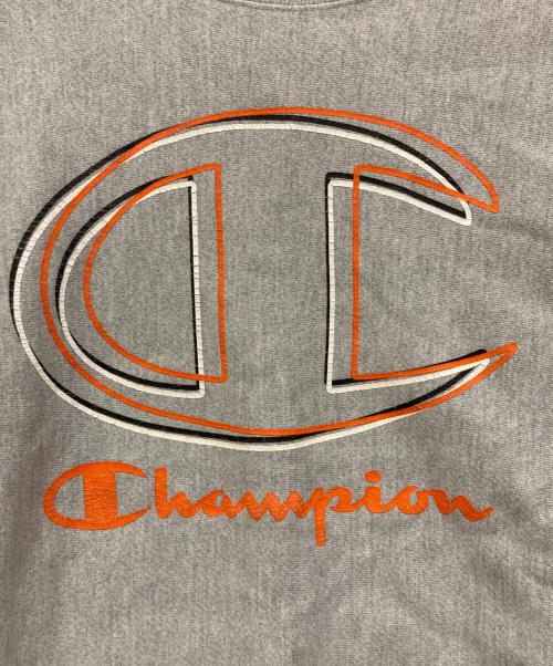 Champion REVERSE WEAVE（チャンピオン リバース ウィーブ）Champion REVERSE WEAVE (チャンピオン リバース ウィーブ) 00sデカロゴリバースウィーブスウェット グレー サイズ:Lの古着・服飾アイテム