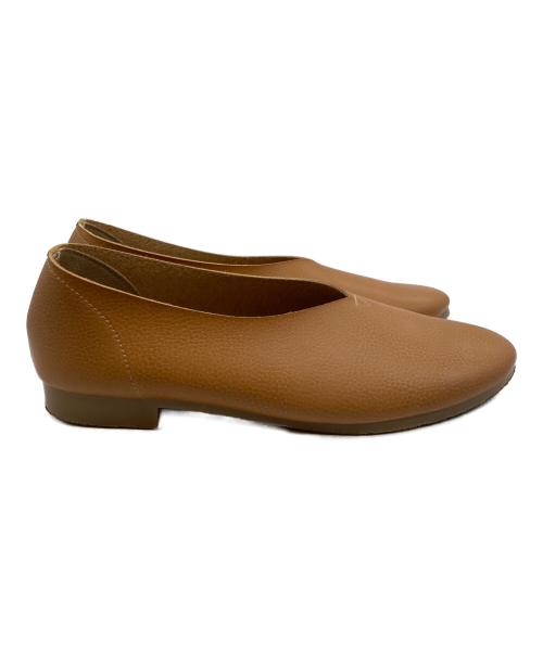Traditional Weatherwear（トラディショナルウェザーウェア）Traditional Weatherwear (トラディショナルウェザーウェア) フラットパンプス ブラウン サイズ:23.5の古着・服飾アイテム