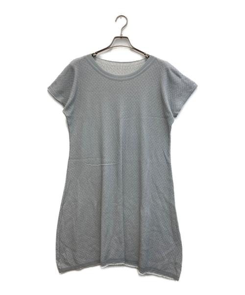 A-POC INSIDE  ISSEY MIYAKE（エーポック・インサイド・イッセイミヤケ）A-POC INSIDE  ISSEY MIYAKE (エーポック・インサイド・イッセイミヤケ) S/S ダイヤチェックメッシュワンピース グレー サイズ:2の古着・服飾アイテム