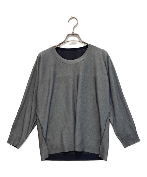 A-POC INSIDE PLEATS PLEASE（エーポック・インサイド・イッセイミヤケ）A-POC INSIDE PLEATS PLEASE (エーポック・インサイド・イッセイミヤケ) 7分袖カットソー グレー サイズ:3の古着・服飾アイテム