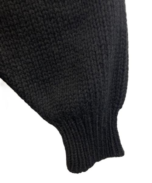 MM6 Maison Margiela（エムエムシックスメゾンマルジェラ）MM6 Maison Margiela (エムエムシックスメゾンマルジェラ) ブランドロゴ長袖ニットワンピース ブラック サイズ:16Yの古着・服飾アイテム