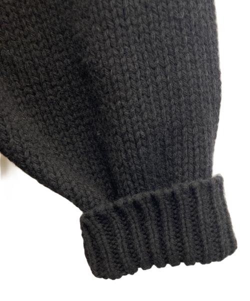 MM6 Maison Margiela（エムエムシックスメゾンマルジェラ）MM6 Maison Margiela (エムエムシックスメゾンマルジェラ) ブランドロゴ長袖ニットワンピース ブラック サイズ:16Yの古着・服飾アイテム