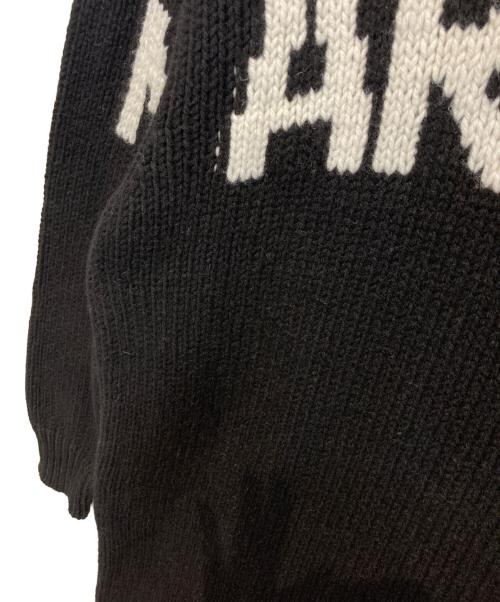 MM6 Maison Margiela（エムエムシックスメゾンマルジェラ）MM6 Maison Margiela (エムエムシックスメゾンマルジェラ) ブランドロゴ長袖ニットワンピース ブラック サイズ:16Yの古着・服飾アイテム